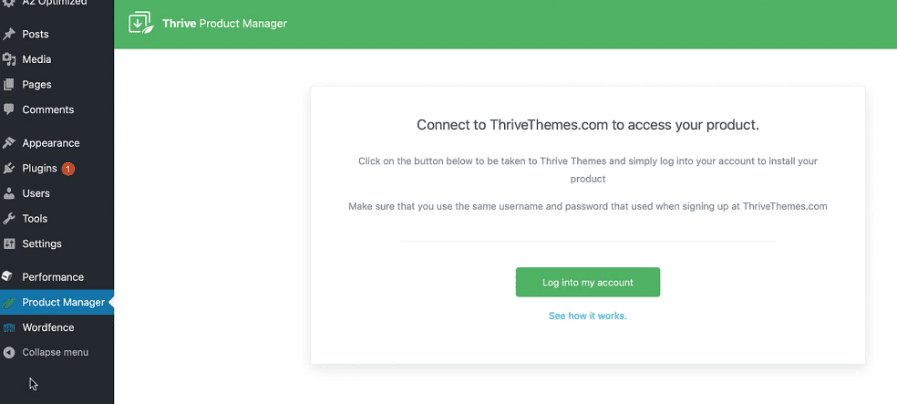 Connect to Thrive Themes